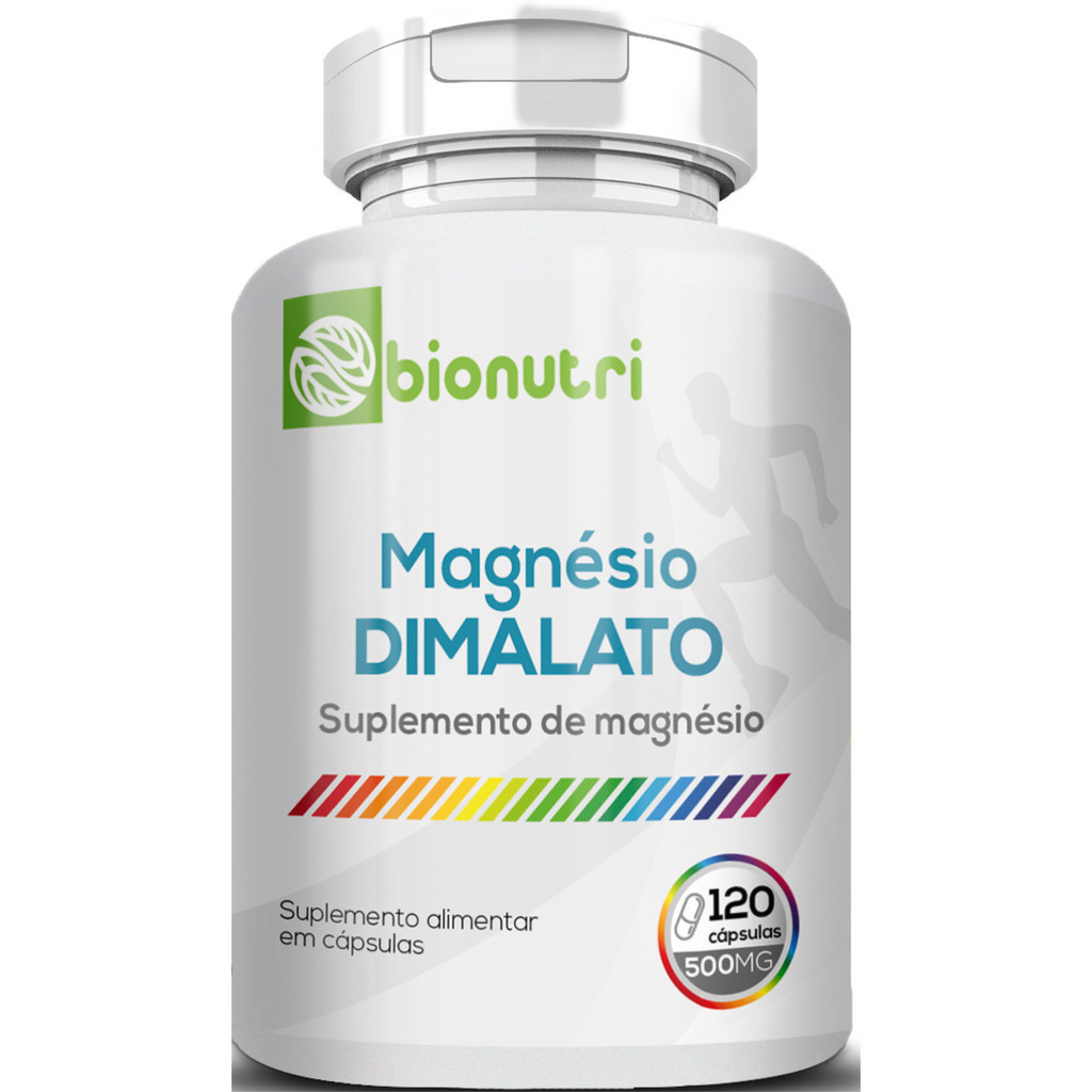 Magnésio Dimalato Vitamina 100% Puro 120Caps 500mg Bionutri