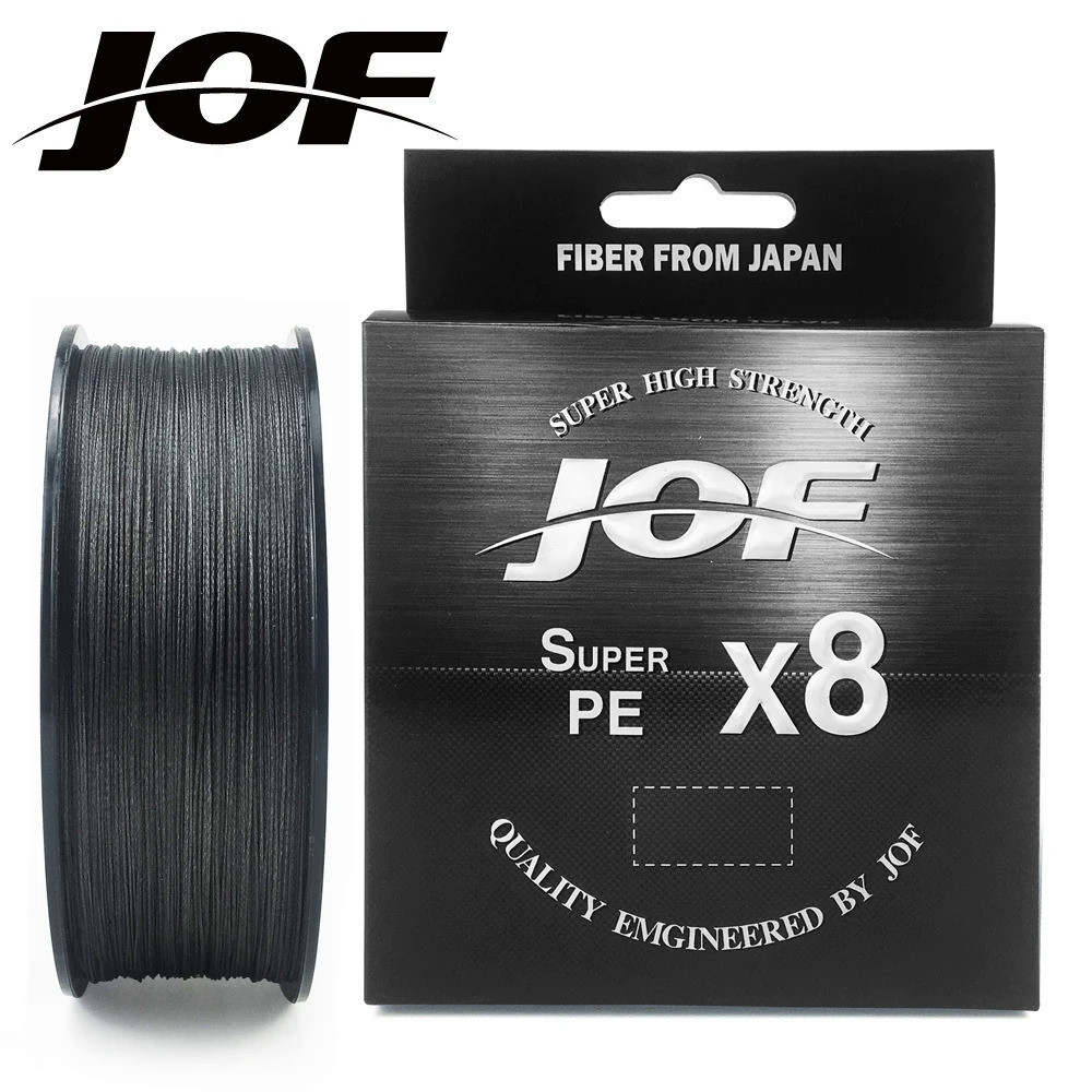 JOF 8 Trançado Pesca Linha 150M Multifilament PE 8 Strands Fishing Cord 10LB-85LB Forte Japão Tecnologia Laranja 7 cores