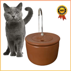 Fonte para Gatos Bebedouro de Cerâmica 2.5 Litros RETO