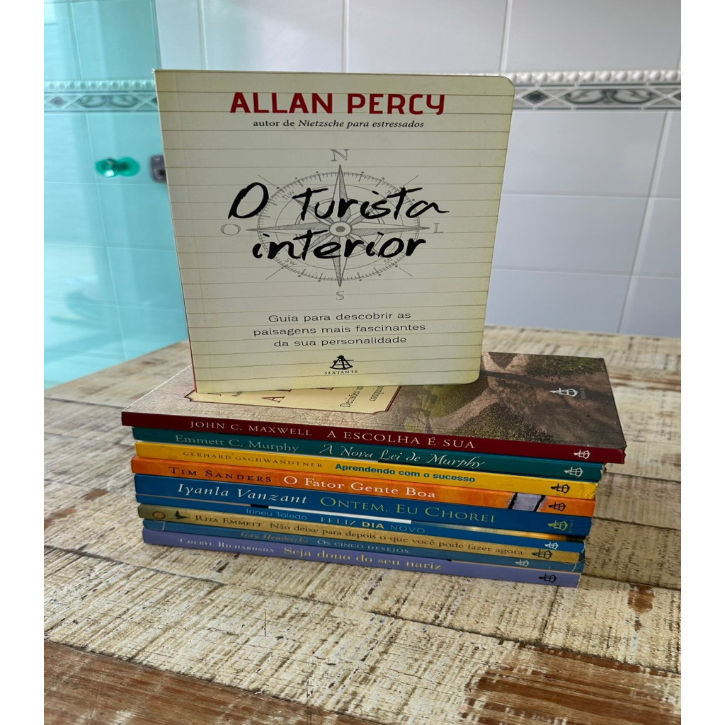 Lote de livros usados sextante auto-ajuda/felicidade/sucesso - 10 livros autor -