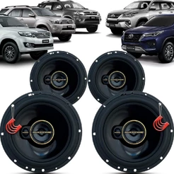 Kit Alto Falantes Dianteiros e Traseiros Toyota Hilux SW4 2006 até 2021 - Hurricane Aurum 480w