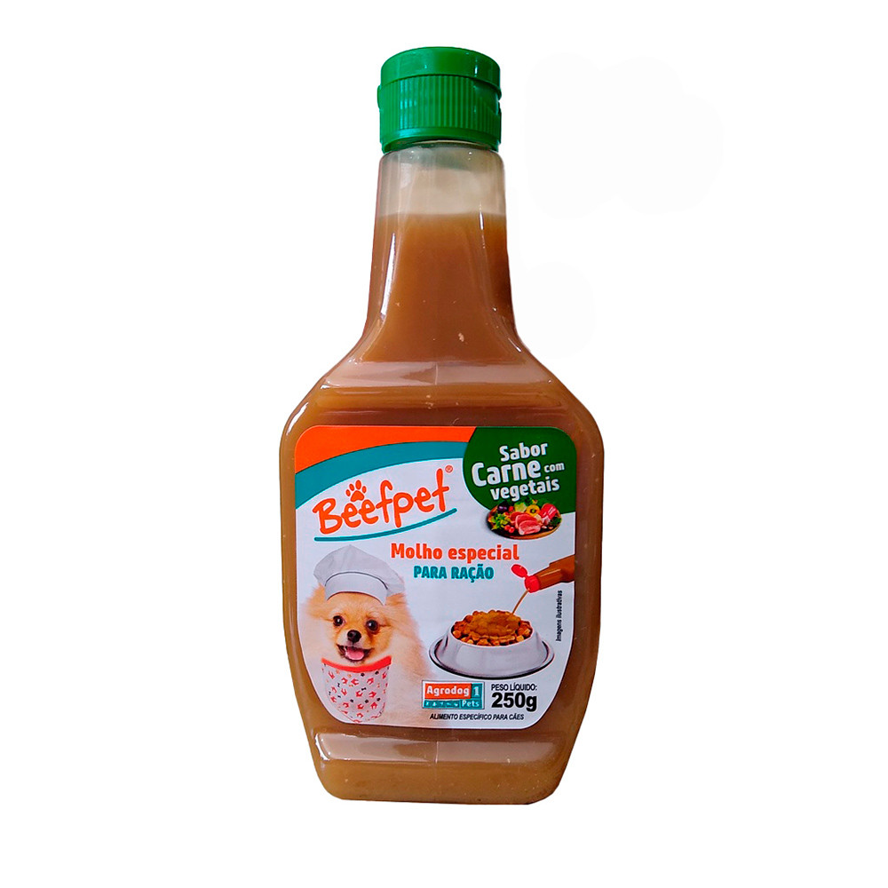 Molho Para Ração De Cães Beefpet Carne com Vegetais 250g - Pets