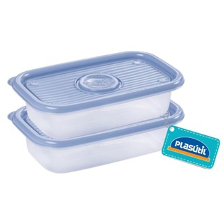kit 2 Potes Pop Retangular 520ml Plásutil em Oferta na Shopee