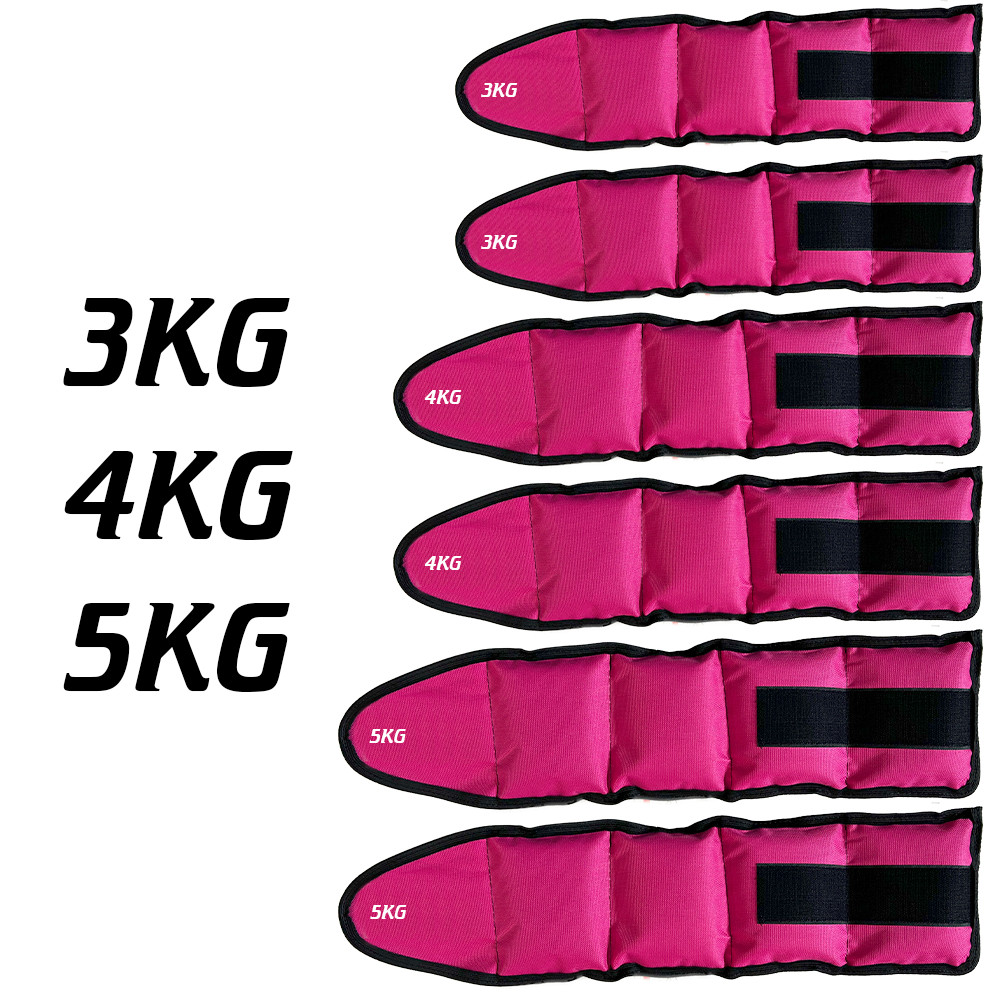 Kit 3 Pares Caneleira Peso Perna 3kg ao 5kg Rosa Reforçada Treino Funcional Academia Profissional em Oferta na Shopee