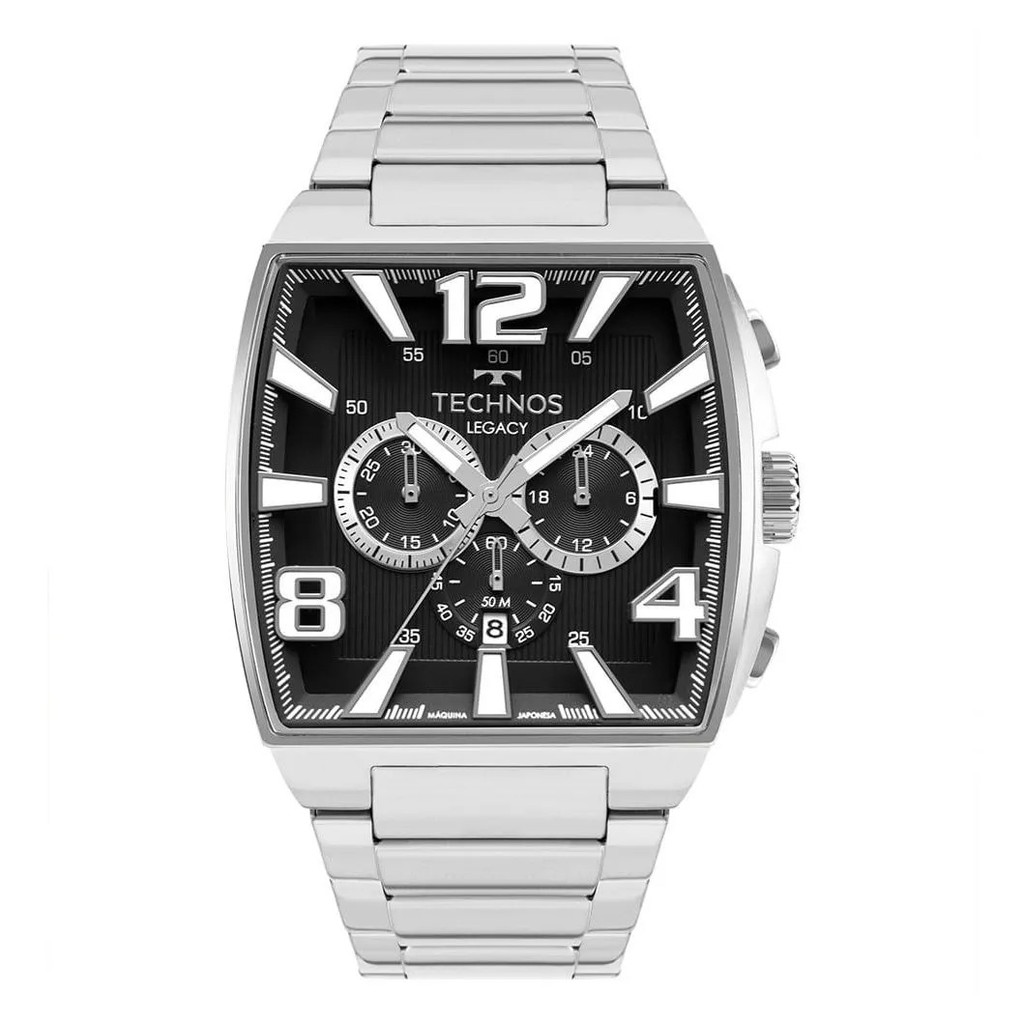 Relógio Technos Masculino Legacy Js25baw/1k Aço Quadrado