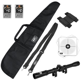 Luneta 4x20 Carabina 5.5 + Capa +Bandoleira + Chumbo + Alvos + Porta Chumbo em Oferta na Shopee