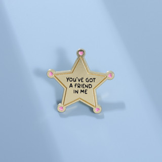 Você Tem Um Amigo Em Mim Broches De Alfinetes De Esmalte Texto Estrela Desenho Animado Carta Textos Brochura Lapela Crachás Jóias Presente Para Amigos em Oferta na Shopee