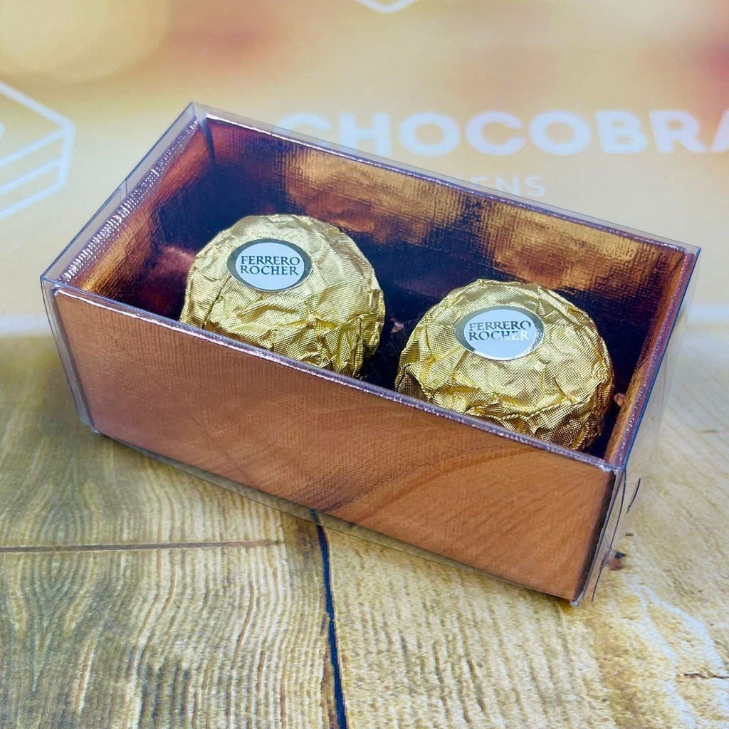 70 Caixa P/2 Doces Rose Textura com Visor PVC N2 ASSK em Oferta na Shopee