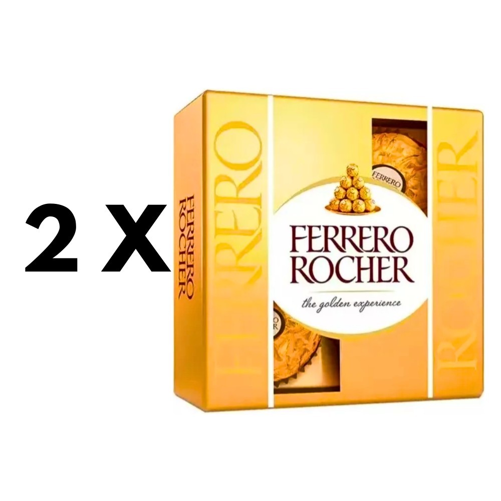 Kit Chocolate Ferrero Rocher T4 - 2 Caixas / 4 Bombons Cada