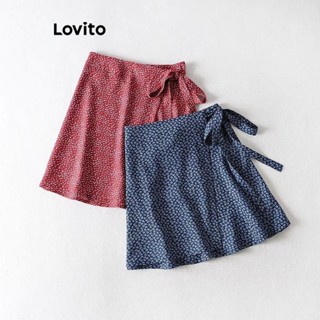 Lovito Saias Casuais Florais Ditsy Com Renda Para Mulheres LNL45075
