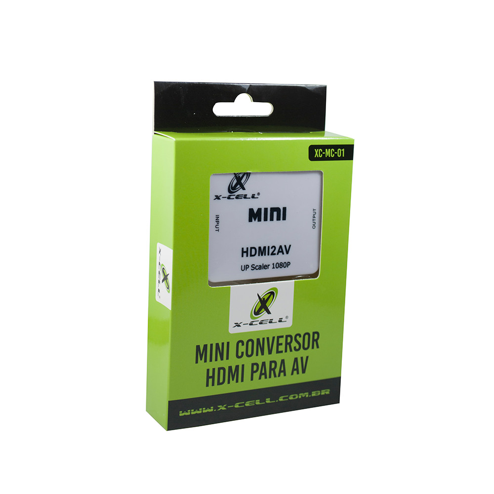 Mini Adaptador Conversor Hd Vídeo Hdmi Para Vídeo 3rca 2av