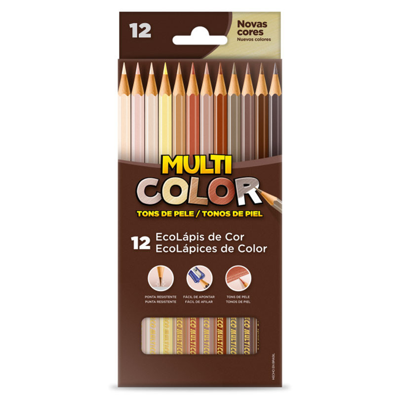 Lápis de cor 12 cores tons de pele 11.1200NTP Multicolor - Stationery