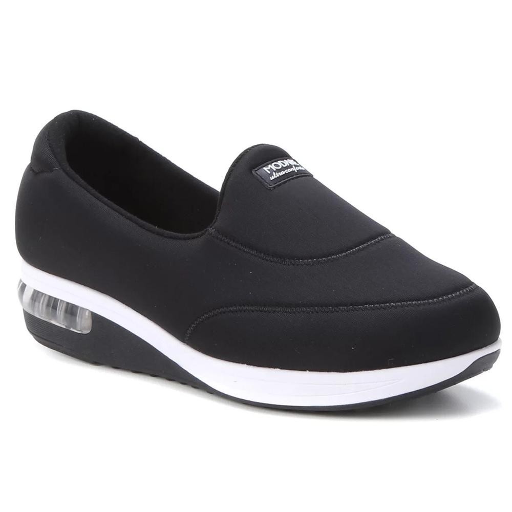 Tênis Slip On Modare Liso Feminino - Preto em Oferta na Shopee