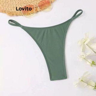 Lovito Calcinha de Biquini Básica para Mulheres LNL37049 (Rosa Choque/Verde/Preto)