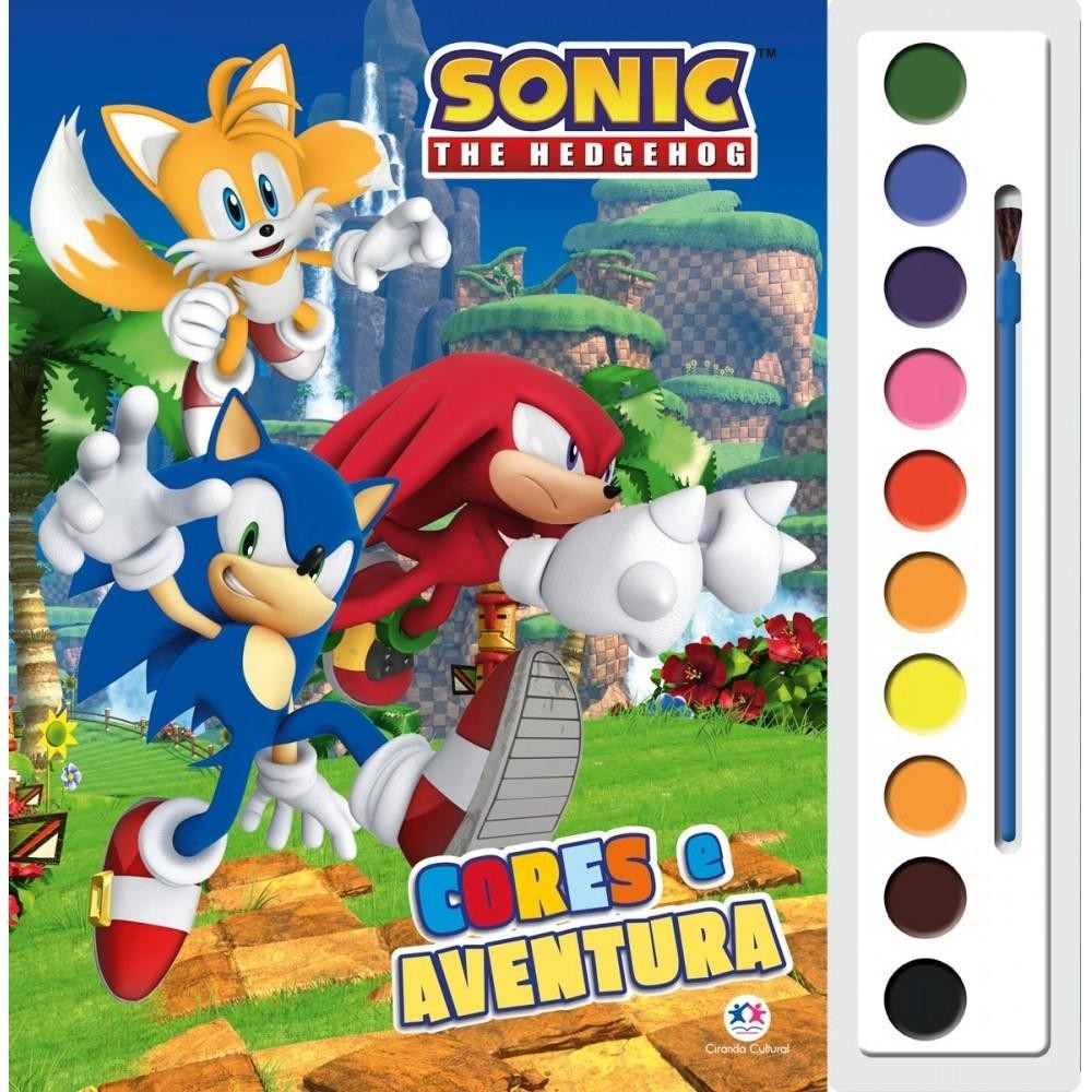 Livro Aquarela Sonic - Cores e aventura em Oferta na Shopee