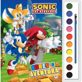 Livro Aquarela Sonic - Cores e aventura em Oferta na Shopee