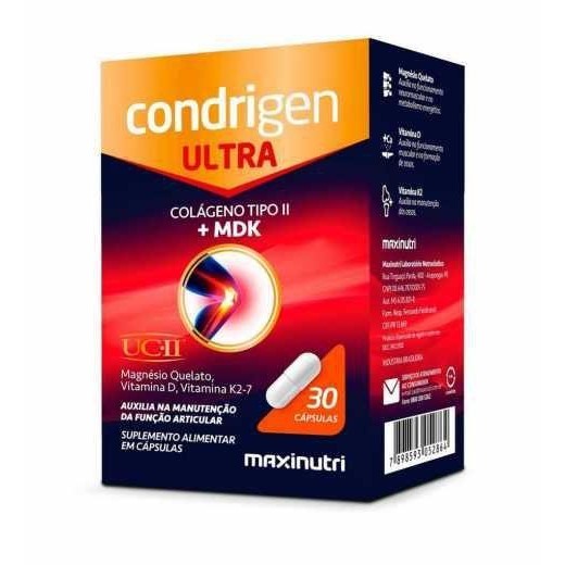 Condrigen Ultra Colágeno Tipo 2 + Mdk 30 Cápsulas Maxinutri