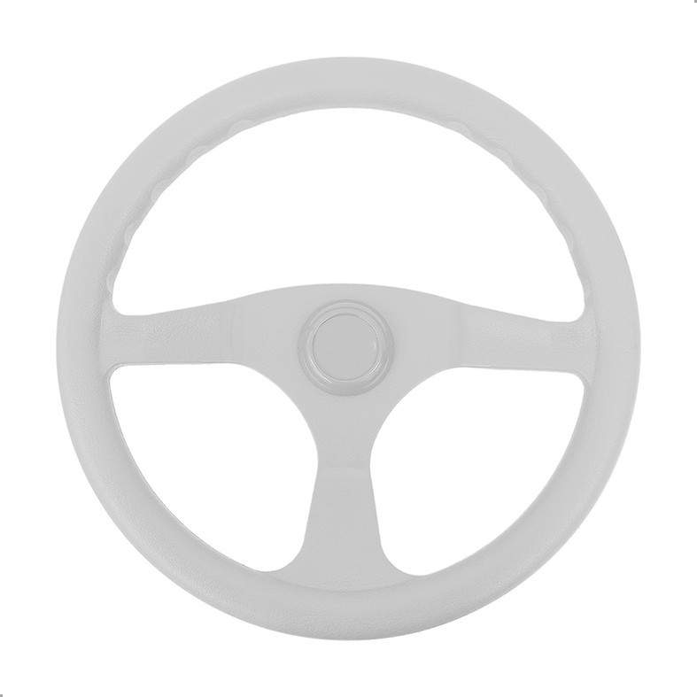 Volante Náutico Barco Lancha Mod Alpha Diâmetro 35cm Branco