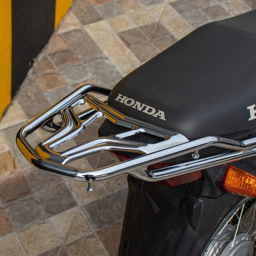 Detalhes do BAGAGEIRO SUPORTE BAÚ POP 110 2015 A 2027 REFORÇADO LONGO CROMADO MA ACESSÓRIOS