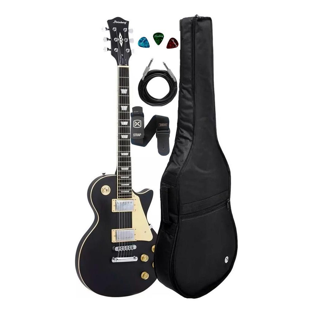 Guitarra Lps 230 Bks Preta Fosca + Kit Capa Luxo em Oferta na Shopee