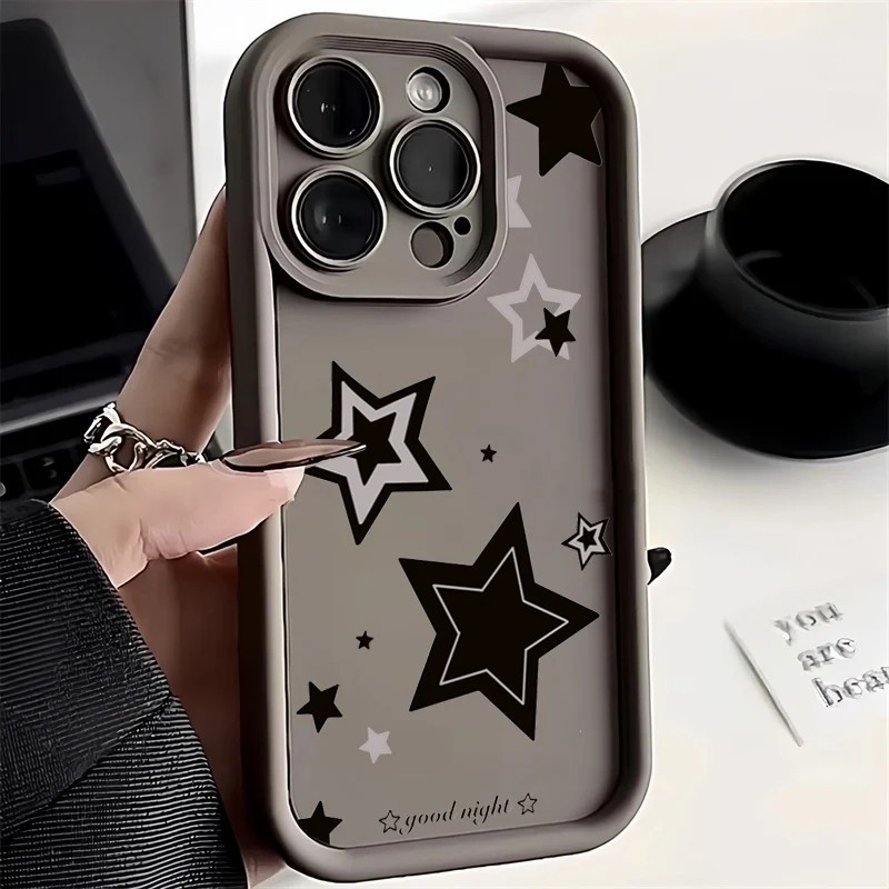 Capa De Telefone Com Padrão De Pentagrama Preto Para Samsung Galaxy A06 A16 A36 A56 A26 A32 A05 A54 A05S A14 A13 A34 A15