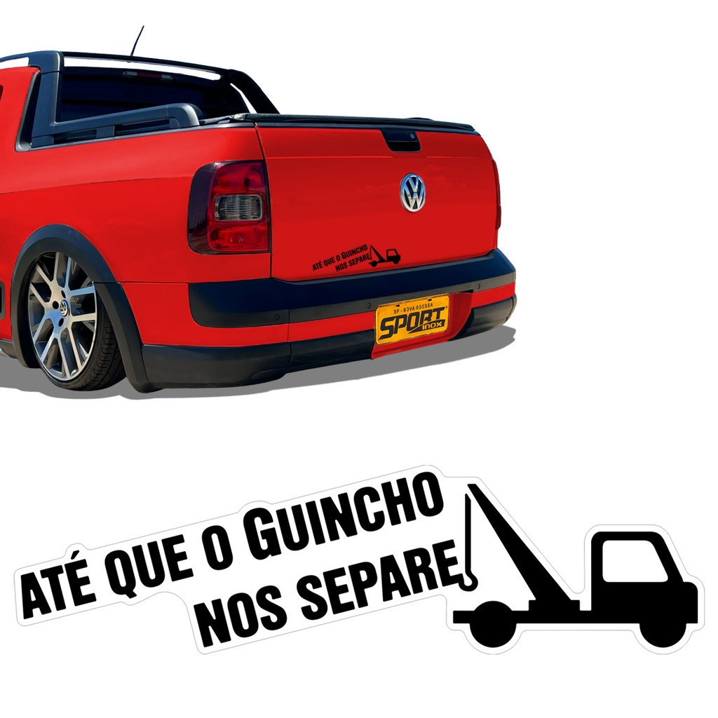 Adesivo Carro Até Que O Guincho Nos Separe Decorativo Genérico