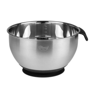 Bowl Prata e Preto Multiuso Aço Inox 5L Cromus Allosy para Receitas Pesadas 34x28x16 1un em Oferta na Shopee