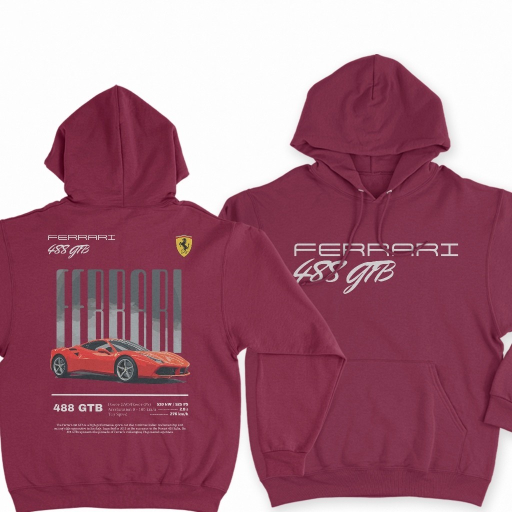 Blusa de Frio Carro Ferrari Casaco de Moletom Ferrari  Com capuz ou sem Capuz Casaco de Frio Unissex Sueter Promoção