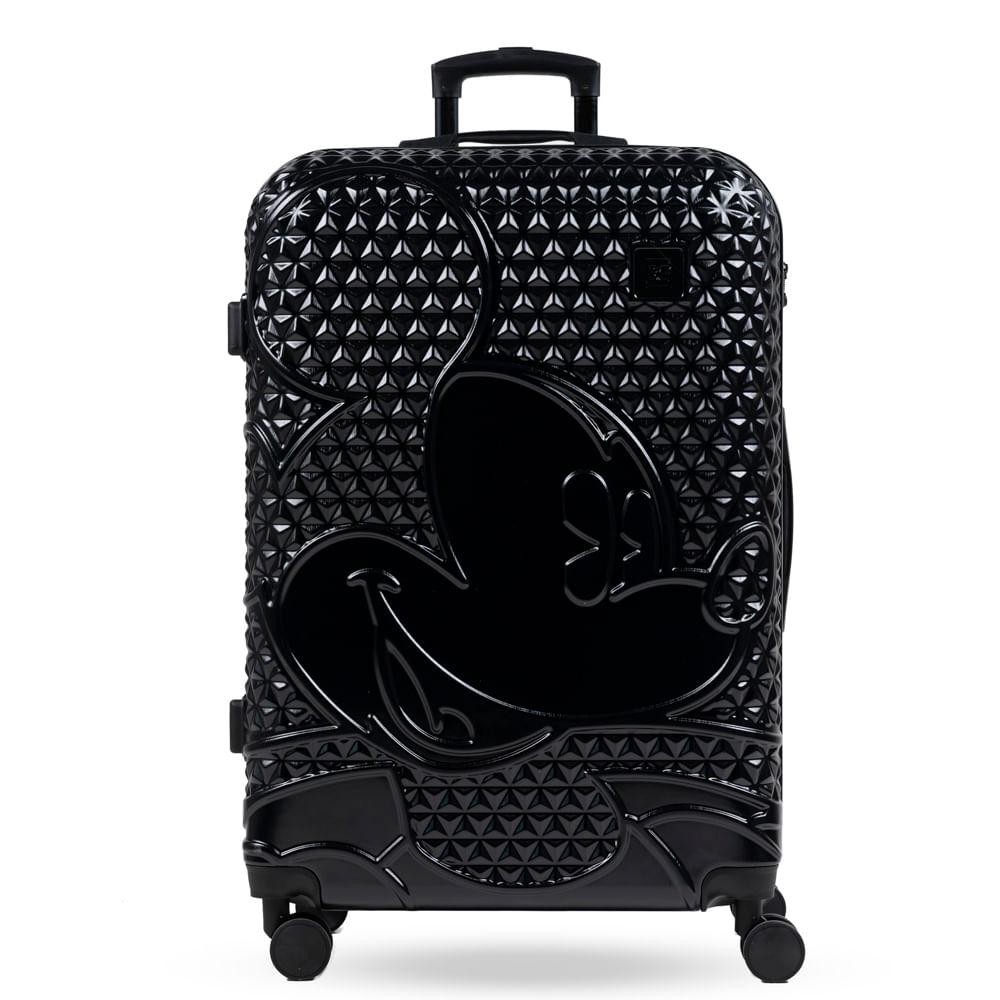 Mala de Viagem Grande 32 Kg ABS 4 Rodas Mickey Epcot Preta em Oferta na Shopee