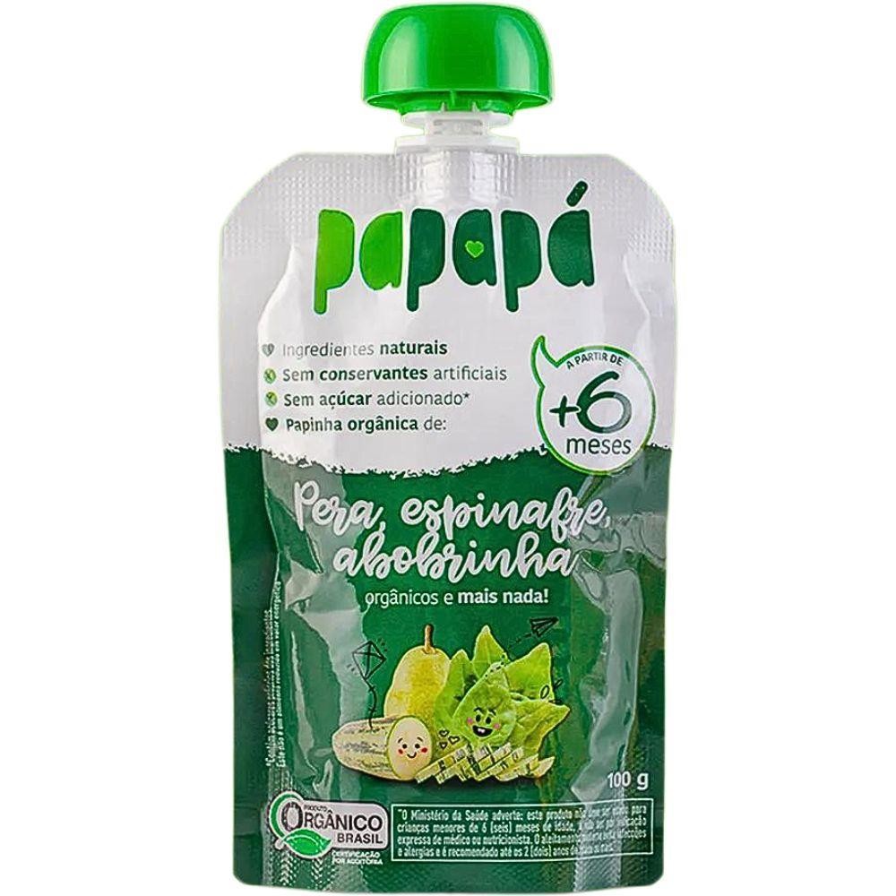 PAPINHA ORGÂNICA PERA,ESPINAFRE,ABOBRINHA COM 100G