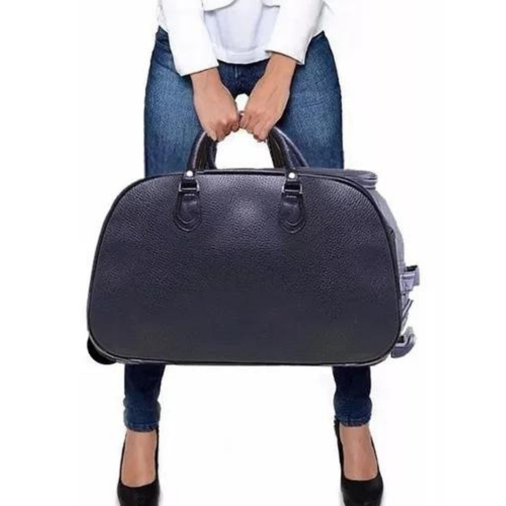 Bolsa Mala De Mão Para Viagem Bordo Couro Sintético Varias Cores sem dodinha em Oferta na Shopee