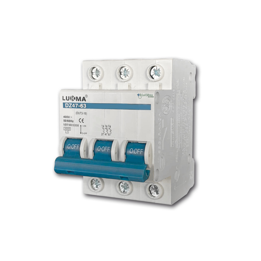 Disjuntor 3p Tripolar 100a Lukma Curva C