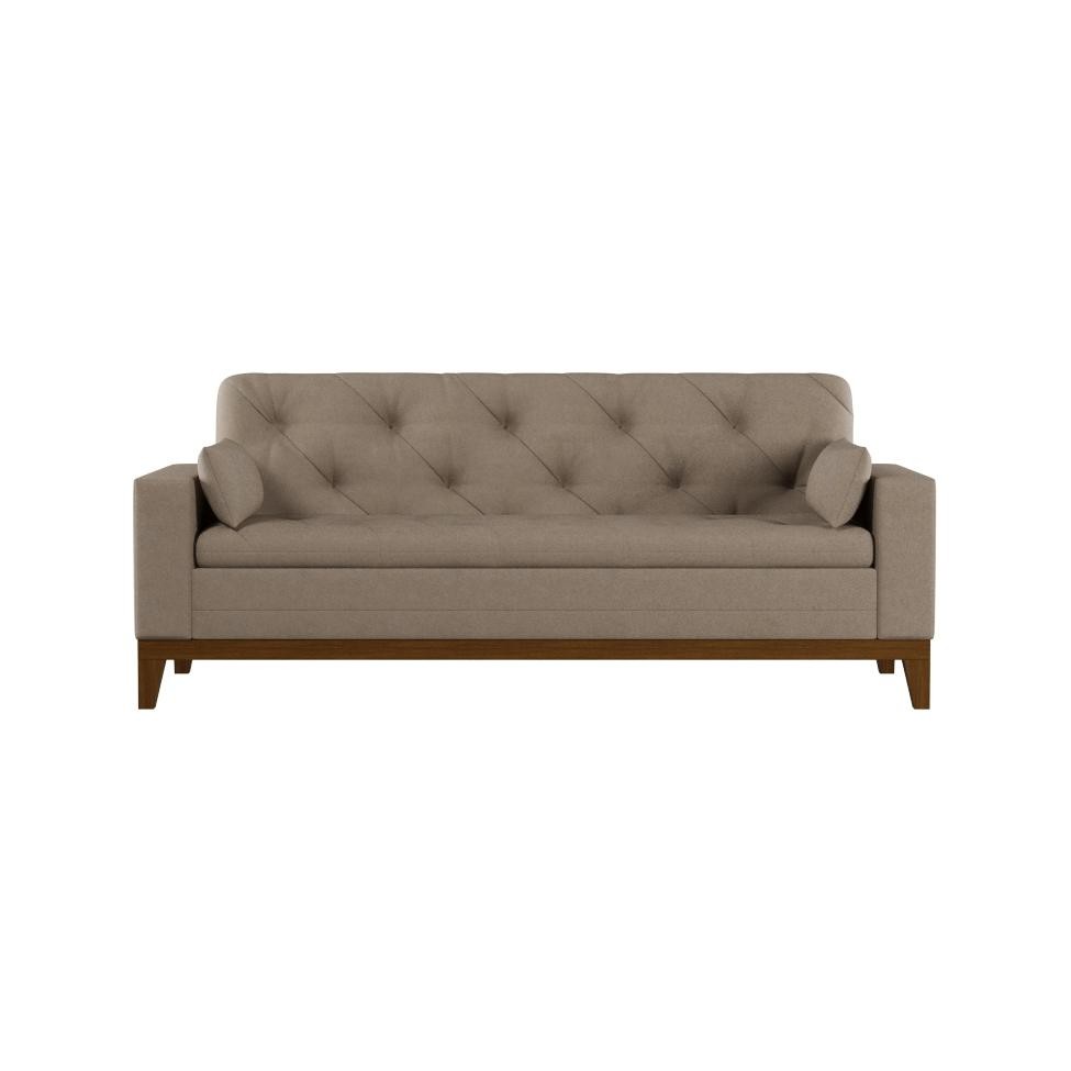 Detalhes do Sofá 3 Lugares Henderson Suede Bege
