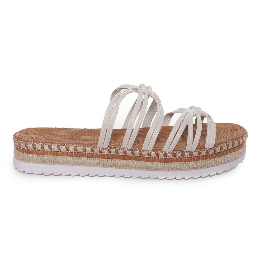 Tamanco Feminino Tiras Anabela Moleca em Oferta na Shopee