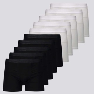Kit 10 Cuecas Lupo Boxer Elastic Branca e Preta em Oferta na Shopee