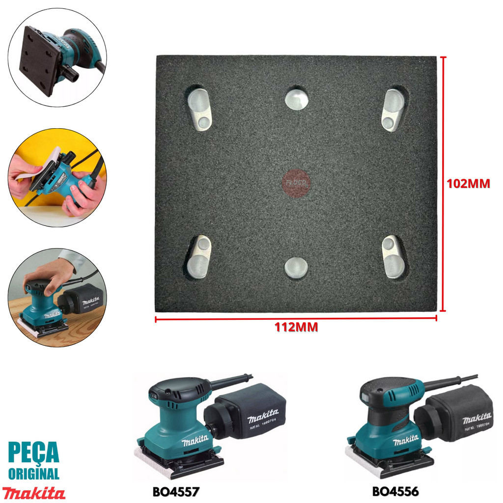 Almofada Base Completa Lixadeira Orbital Bo4556/4557 Makita
