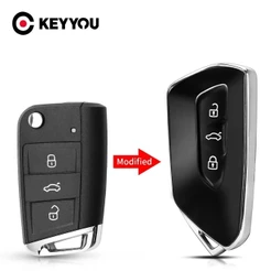 Capa Remota Modificada Para Chave De Carro , VW Golf MK8 Jetta T-Cross Tiguan Polo ROC Skoda SEAT MQB 8