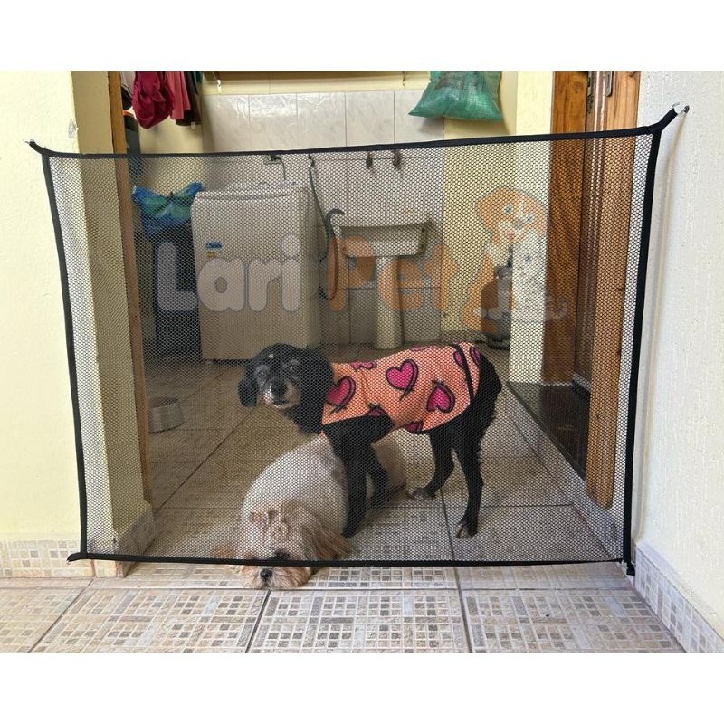 Cerca Tela para cachorro - divisória de porta com BUCHA e GANCHO