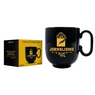 Caneca de Porcelana 350ml Profissões - Jornalismo + Caixa para Presente em Oferta na Shopee