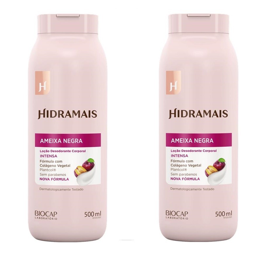 kit 2  Creme Loção Corporal Hidramais Ameixa Negra 500ml em Oferta na Shopee