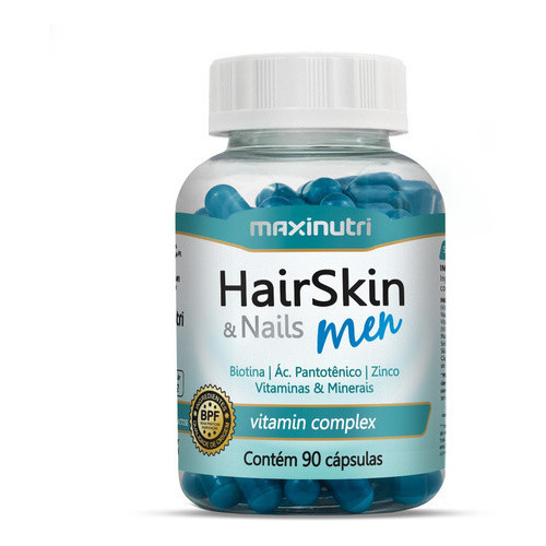 Queda De Cabelo E Barba Hairskin & Nails Men C/90 Cápsulas