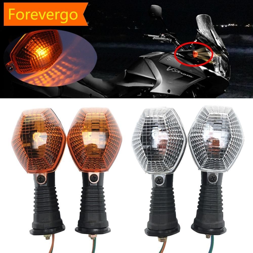forevergo 2Pcs Lâmpada Indicadora De Motocicleta Giro Da Dianteira E Traseira Para Suzuki V-Strom DL 650 GSF 600S 1200S Bandit SV 650S C6R8