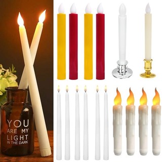 Luz Romântica De Velas/Long Rod LED Vela Eletrônica/Lâmpada Sem Chama/Nocturna De Quarto/Decoração De Festa De Casamento Restaurante
