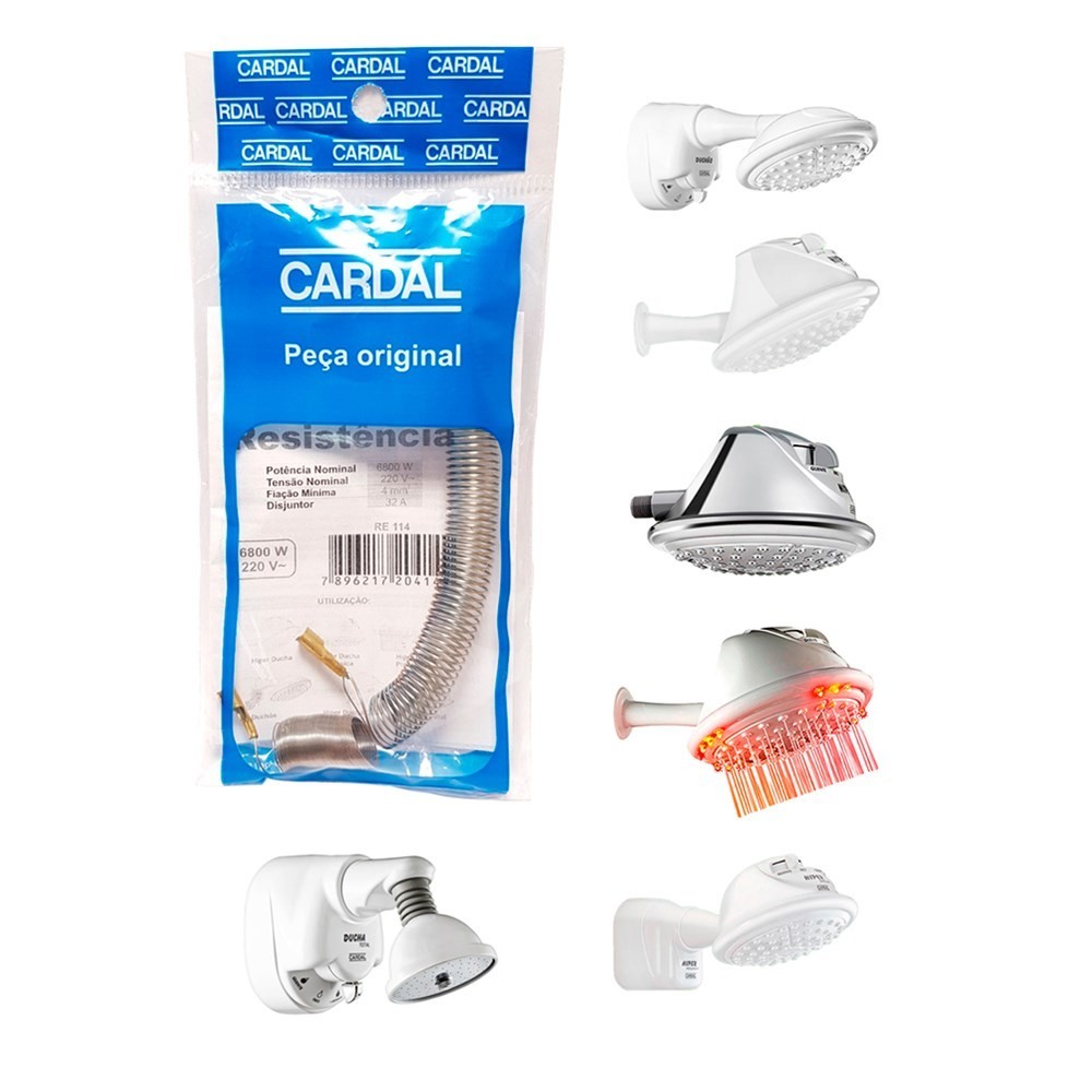 Resistência para Duchas Cardal 6800w 220v - Re114