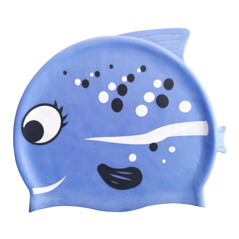 Touca Natação Infantil Silicone Peixinho Piscina De Criança Acessório Impermeável