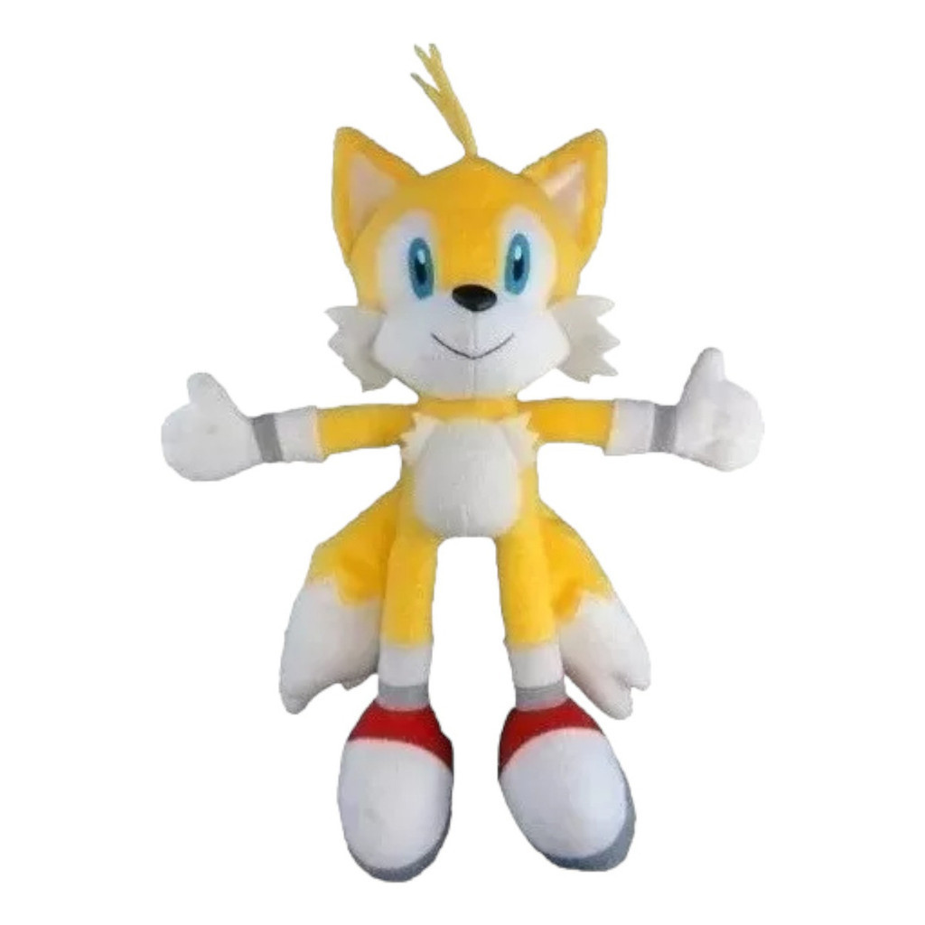 Pelúcia Sonic Boneco 30cm Tails Knuckles Shadow Silver Sonic