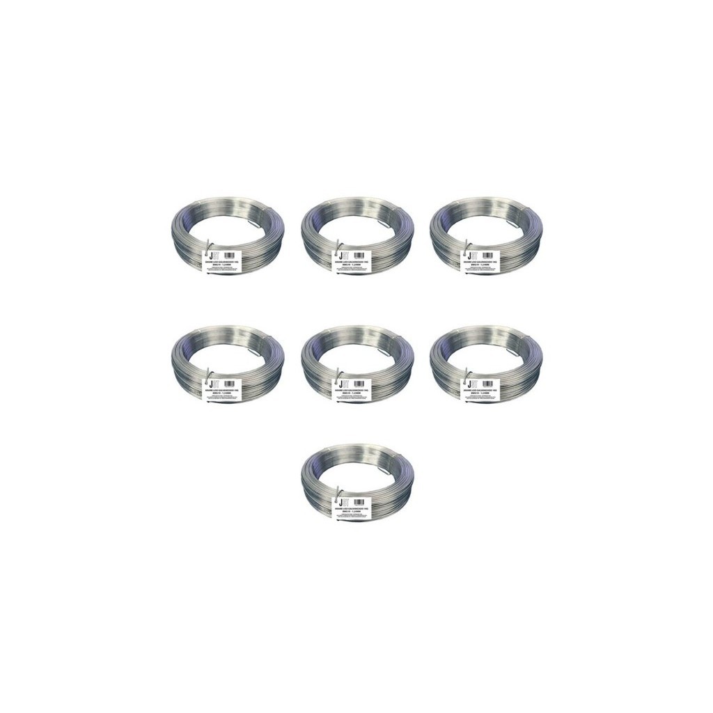 Kit com 7 KG de Arame Liso Galvanizado - BWG18-1,24MM - JST