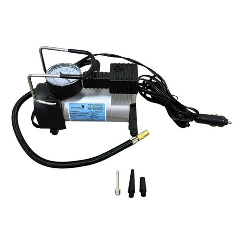 Mini Compressor Ar Automotivo 100psi 20L/Min 12v P/ Pneu Carro Moto Bicicleta Colchão Bola