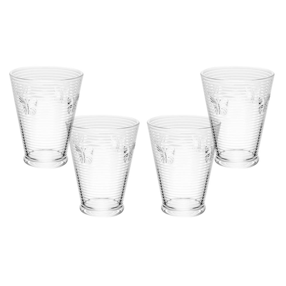 4 Copos Wolff Lines Butterfly 350ml Vidro em Oferta na Shopee