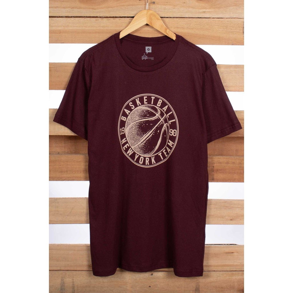 Camiseta Masculina BasketBall 100% Algodão Manga Curta Gola Redonda Modelagem Reta Gogocloset